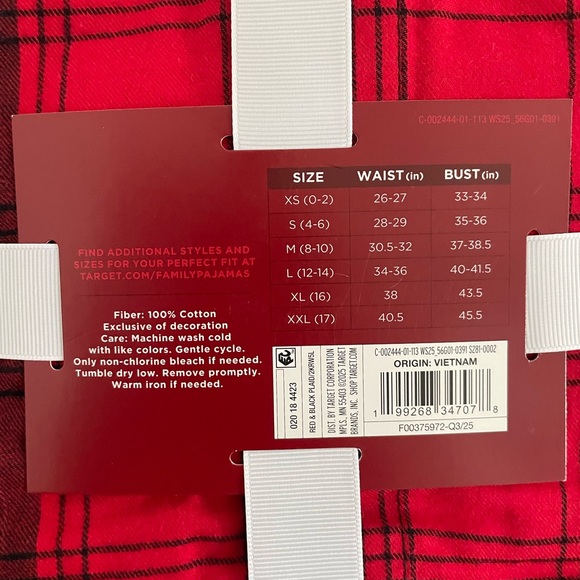 Target Wondershop Kids Red and Black Plaid Pajama Set - Picture 2 of 5